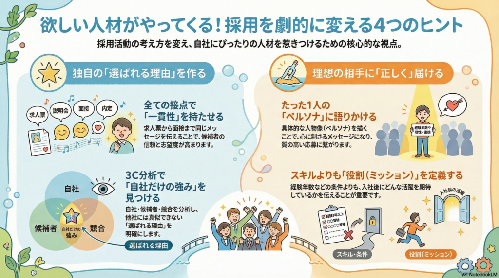 「欲しい人材」が向こうからやってくる？採用を劇的に変える4つの核心的視点