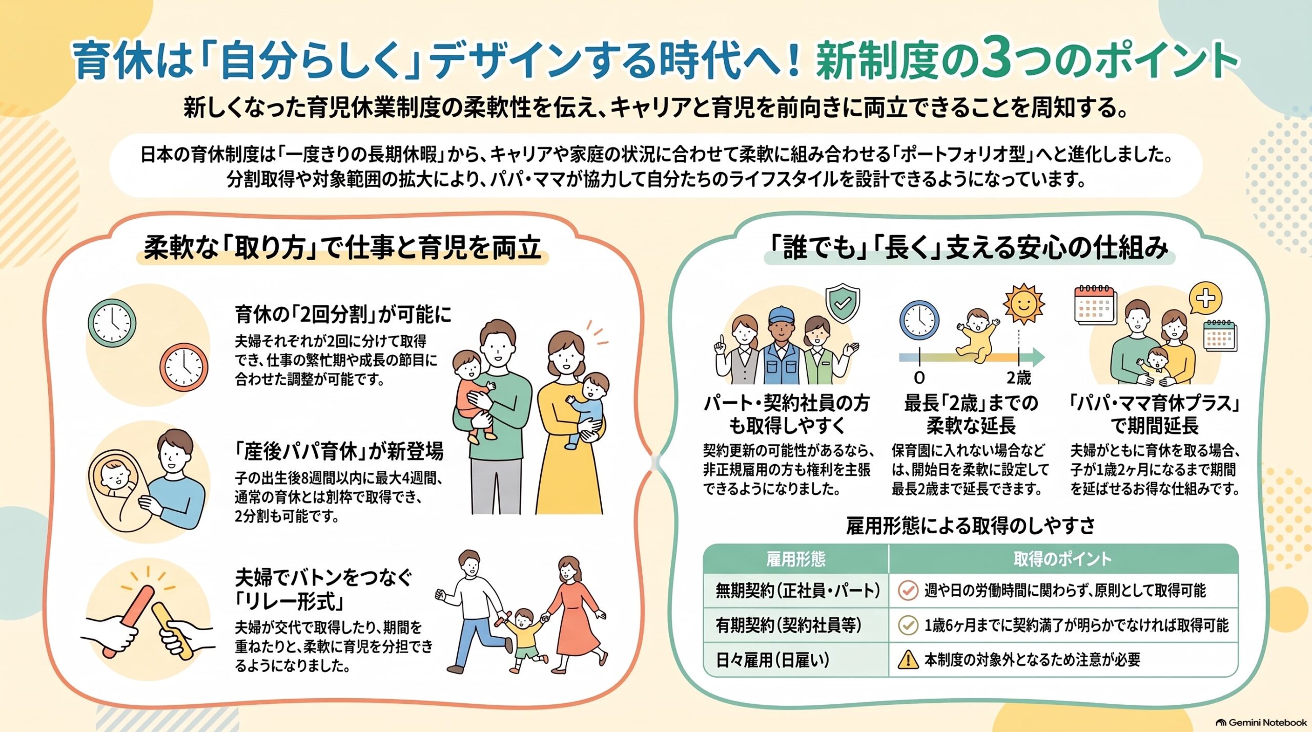 育休が劇的に変わった?知っておきたい「新制度」の驚きの柔軟性と活用術
