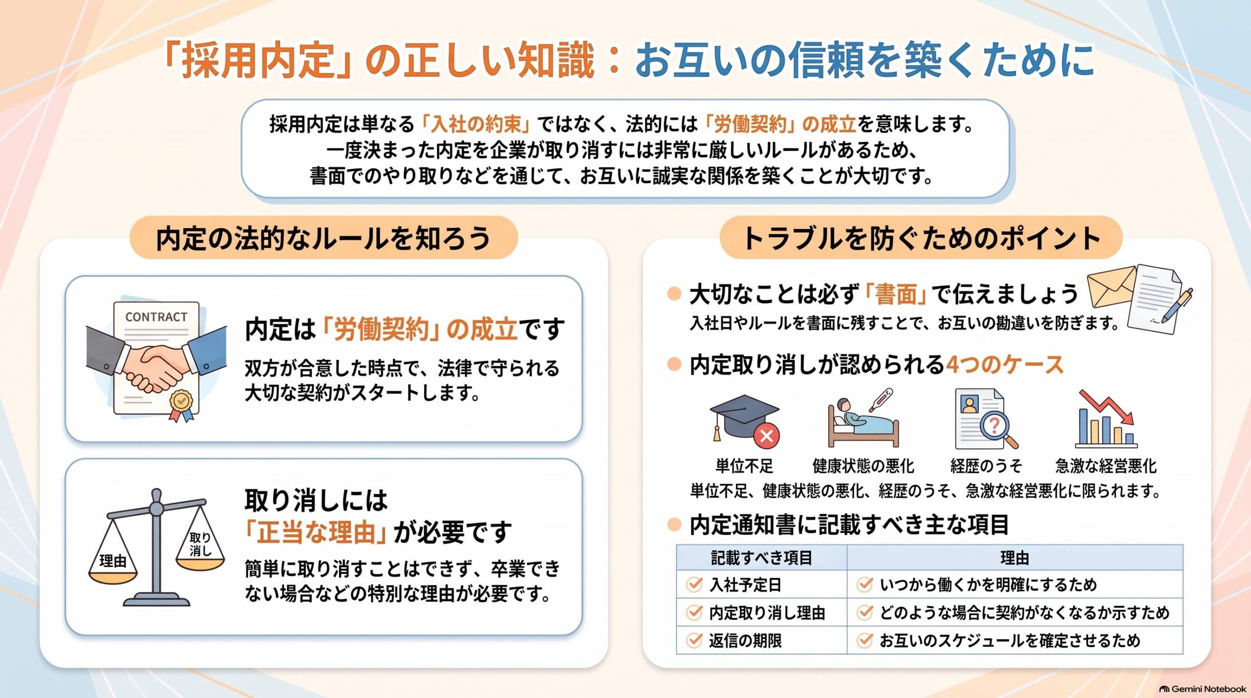 採用内定の正しい知識